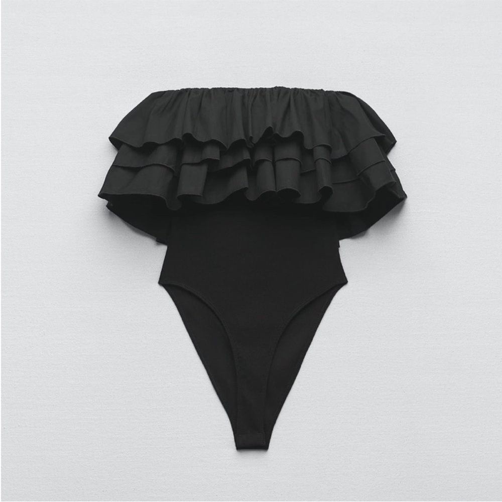 Zara Strapless Ruffled Bodysuit - Picture 3 of 4